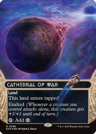 Cathedral of War (0096) (Borderless) (Galaxy Foil)  [Foil]  (EOE-096) - [Edge of Eternities] - Trinity Hobby