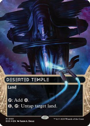 Deserted Temple (0101) (Borderless) (Galaxy Foil)  [Foil]  (EOE-101) - [Edge of Eternities] - Trinity Hobby