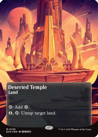 Deserted Temple (0146) (Borderless) (Galaxy Foil)  [Foil]  (EOE-146) - [Edge of Eternities] - Trinity Hobby