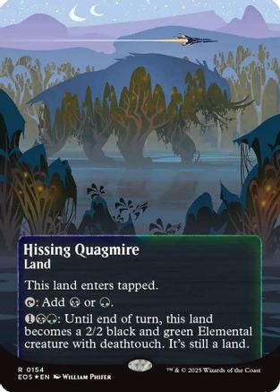 Hissing Quagmire (0154) (Borderless) (Galaxy Foil)  [Foil]  (EOE-154) - [Edge of Eternities] - Trinity Hobby