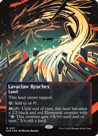 Lavaclaw Reaches (0157) (Borderless) (Galaxy Foil)  [Foil]  (EOE-157) - [Edge of Eternities] - Trinity Hobby
