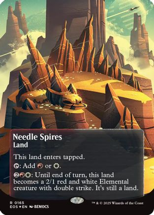 Needle Spires (0165) (Borderless) (Galaxy Foil)  [Foil]  (EOE-165) - [Edge of Eternities] - Trinity Hobby