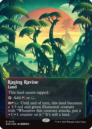 Raging Ravine (0170) (Borderless) (Galaxy Foil)  [Foil]  (EOE-170) - [Edge of Eternities] - Trinity Hobby