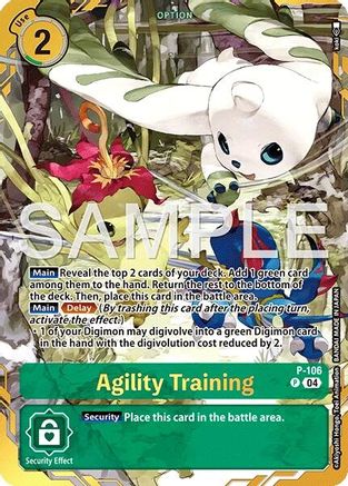 Agility Training (Premium Card Collection -Digimon Training Set-) (P-106) - [Digimon Promotion Cards] Foil