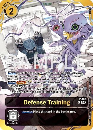 Defense Training (Premium Card Collection -Digimon Training Set-) (P-107) - [Digimon Promotion Cards] Foil