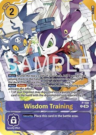 Wisdom Training (Premium Card Collection -Digimon Training Set-) (P-108) - [Digimon Promotion Cards] Foil