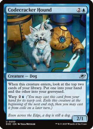 Codecracker Hound  [Foil]  (EOE-050) - [Edge of Eternities] - Trinity Hobby