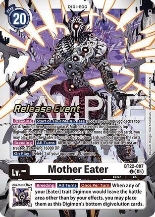 Mother Eater (BT22-007) - [Cyber Eden Release Event Cards] Foil - Trinity Hobby