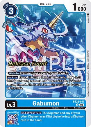 Gabumon (BT22-017) - [Cyber Eden Release Event Cards] Foil - Trinity Hobby