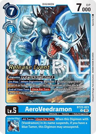 AeroVeedramon (BT22-023) - [Cyber Eden Release Event Cards] Foil - Trinity Hobby