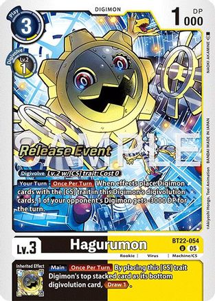 Hagurumon (BT22-054) - [Cyber Eden Release Event Cards] Foil - Trinity Hobby