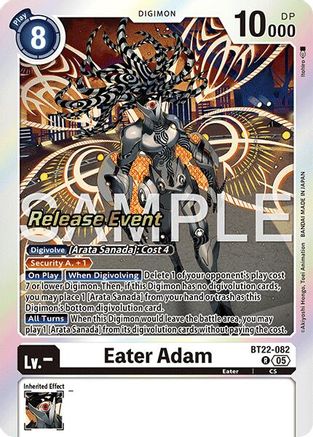 Eater Adam (BT22-082) - [Cyber Eden Release Event Cards] Foil - Trinity Hobby