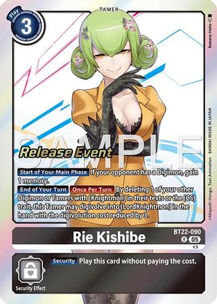 Rie Kishibe (BT22-090) - [Cyber Eden Release Event Cards] Foil - Trinity Hobby