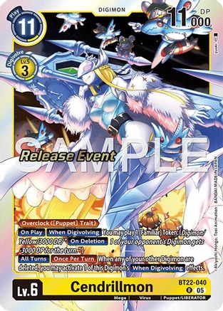 Cendrillmon (BT22-040) - [Cyber Eden Release Event Cards] Foil - Trinity Hobby