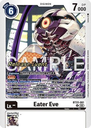 Eater Eve (BT22-081) - [Cyber Eden Release Event Cards] Foil - Trinity Hobby
