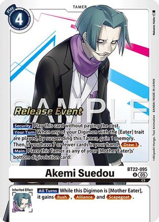 Akemi Suedou (BT22-095) - [Cyber Eden Release Event Cards] Foil - Trinity Hobby