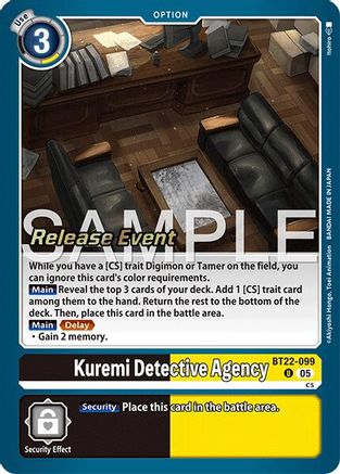 Kuremi Detective Agency (BT22-099) - [Cyber Eden Release Event Cards] Foil - Trinity Hobby