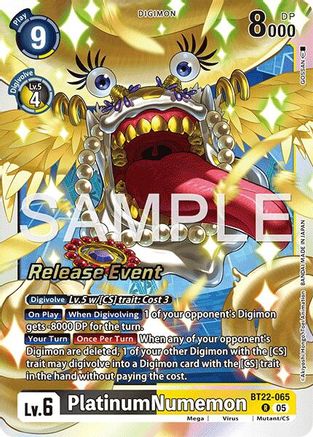 PlatinumNumemon (BT22-065) - [Cyber Eden Release Event Cards] Foil - Trinity Hobby