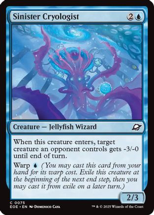 Sinister Cryologist  [Foil]  (EOE-075) - [Edge of Eternities] - Trinity Hobby