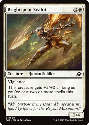 Brightspear Zealot  [Foil]  (EOE-008) - [Edge of Eternities] - Trinity Hobby