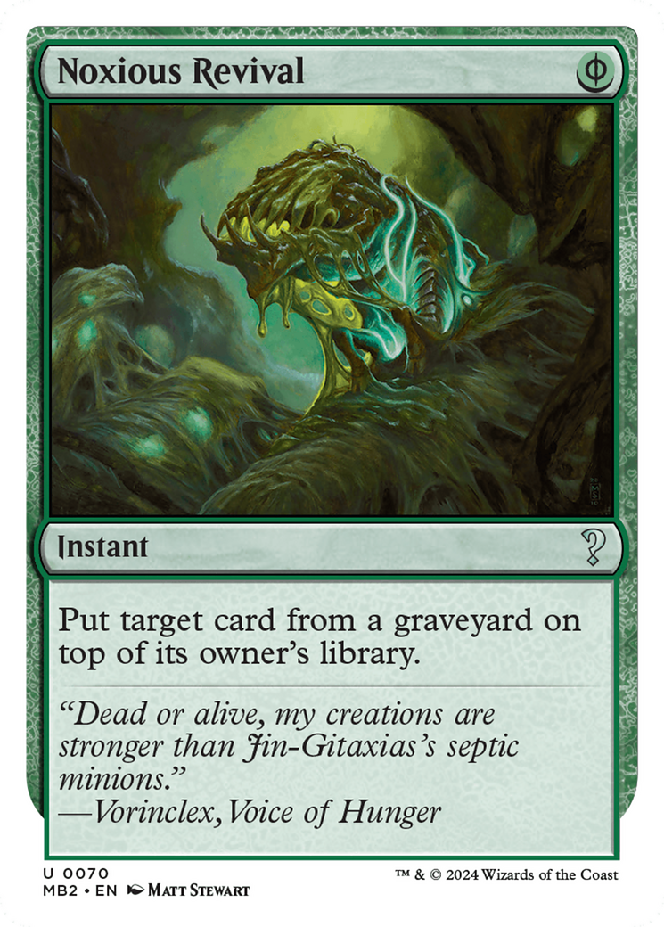 Noxious Revival (White Border) [Mystery Booster 2] - Trinity Hobby