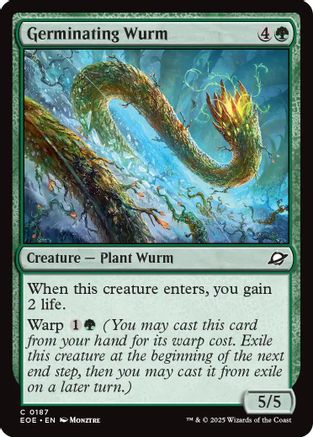 Germinating Wurm  [Foil]  (EOE-187) - [Edge of Eternities] - Trinity Hobby
