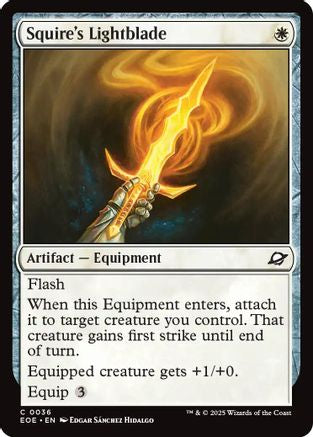 Squire's Lightblade  [Foil]  (EOE-036) - [Edge of Eternities] - Trinity Hobby