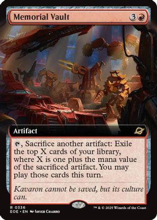 Memorial Vault (Extended Art)  (EOE-336) - [Edge of Eternities] - Trinity Hobby