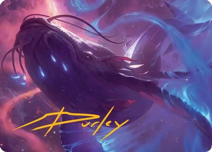 Starbreach Whale Art Card (Gold-Stamped Signature)  (AAEOE-009) - [Art Series: Edge of Eternities] - Trinity Hobby