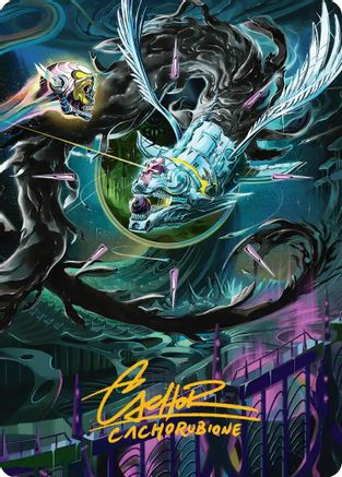 Quantum Riddler Art Card (Gold-Stamped Signature)  (AAEOE-039) - [Art Series: Edge of Eternities] - Trinity Hobby