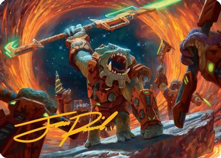 Frontline War-Rager Art Card (Gold-Stamped Signature)  (AAEOE-016) - [Art Series: Edge of Eternities] - Trinity Hobby