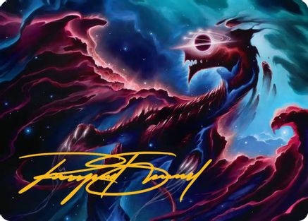 Nova Hellkite Art Card (18/54) (Gold-Stamped Signature)  (AAEOE-018) - [Art Series: Edge of Eternities] - Trinity Hobby