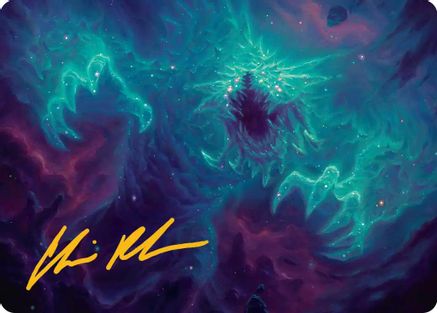 Cosmogoyf Art Card (Gold-Stamped Signature)  (AAEOE-024) - [Art Series: Edge of Eternities] - Trinity Hobby
