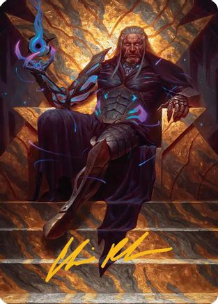 Tezzeret, Cruel Captain Art Card (1/54) (Gold-Stamped Signature)  (AAEOE-001) - [Art Series: Edge of Eternities] - Trinity Hobby