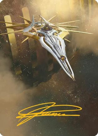 Dawnsire, Sunstar Dreadnought Art Card (Gold-Stamped Signature)  (AAEOE-027) - [Art Series: Edge of Eternities] - Trinity Hobby