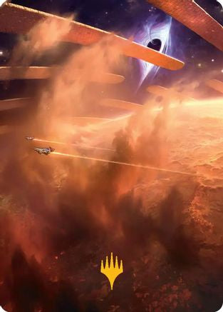 Adagia, Windswept Bastion Art Card (Gold-Stamped Planeswalker Symbol)  (AAEOE-029) - [Art Series: Edge of Eternities] - Trinity Hobby