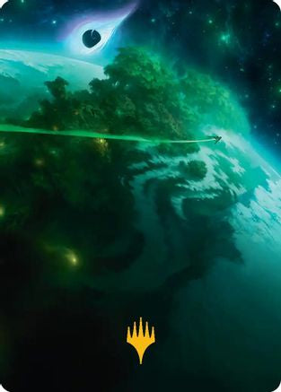 Evendo, Waking Haven Art Card (Gold-Stamped Planeswalker Symbol)  (AAEOE-030) - [Art Series: Edge of Eternities] - Trinity Hobby