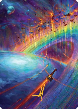 Cascading Cataracts Art Card (43/54) (Gold-Stamped Signature)  (AAEOE-043) - [Art Series: Edge of Eternities] - Trinity Hobby