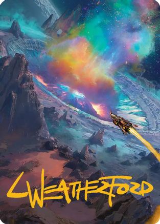 Meteor Crater Art Card (Gold-Stamped Signature)  (AAEOE-045) - [Art Series: Edge of Eternities] - Trinity Hobby