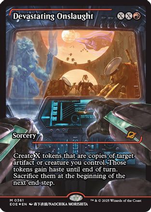 Devastating Onslaught (0361) (Showcase)  [Foil]  (EOE-361) - [Edge of Eternities] - Trinity Hobby