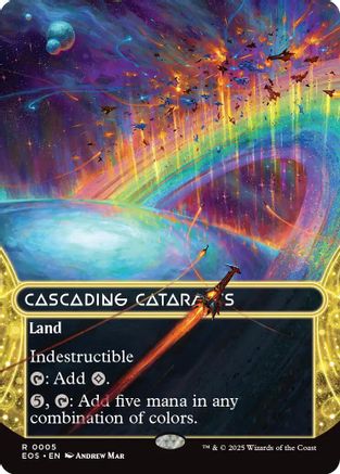 Cascading Cataracts (0005) (Borderless)  [Foil]  (EOS-005) - [Edge of Eternities: Stellar Sights] - Trinity Hobby