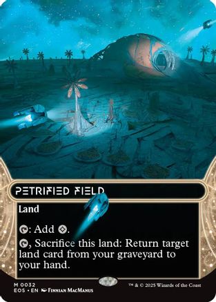 Petrified Field (0032) (Borderless)  [Foil]  (EOS-032) - [Edge of Eternities: Stellar Sights] - Trinity Hobby