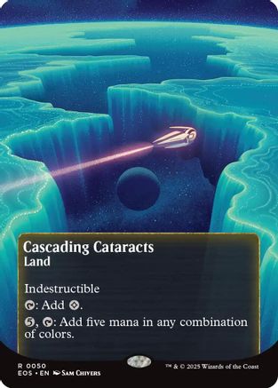 Cascading Cataracts (0050) (Borderless)  [Foil]  (EOS-050) - [Edge of Eternities: Stellar Sights] - Trinity Hobby