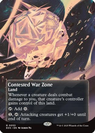 Contested War Zone (0053) (Borderless)  [Foil]  (EOS-053) - [Edge of Eternities: Stellar Sights] - Trinity Hobby
