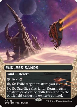 Endless Sands (0105) (Borderless) (Galaxy Foil)  [Foil]  (EOS-105) - [Edge of Eternities: Stellar Sights] - Trinity Hobby