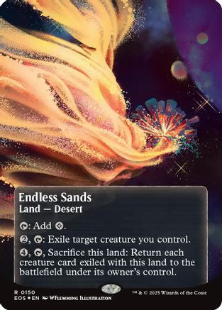 Endless Sands (0150) (Borderless) (Galaxy Foil)  [Foil]  (EOS-150) - [Edge of Eternities: Stellar Sights] - Trinity Hobby