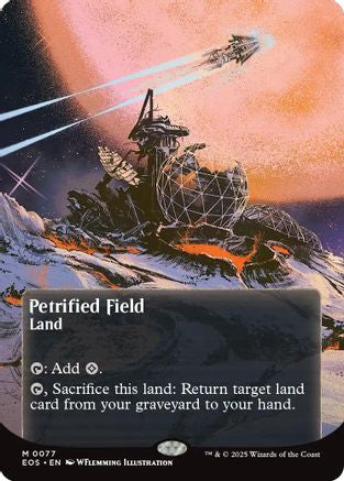 Petrified Field (0077) (Borderless)  (EOS-077) - [Edge of Eternities: Stellar Sights] - Trinity Hobby