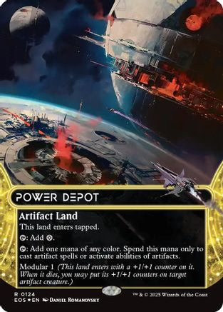 Power Depot (0124) (Borderless) (Galaxy Foil)  [Foil]  (EOS-124) - [Edge of Eternities: Stellar Sights] - Trinity Hobby