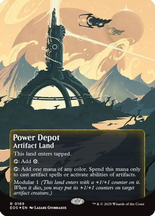 Power Depot (0169) (Borderless) (Galaxy Foil)  [Foil]  (EOS-169) - [Edge of Eternities: Stellar Sights] - Trinity Hobby