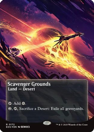 Scavenger Grounds (0172) (Borderless) (Galaxy Foil)  [Foil]  (EOS-172) - [Edge of Eternities: Stellar Sights] - Trinity Hobby